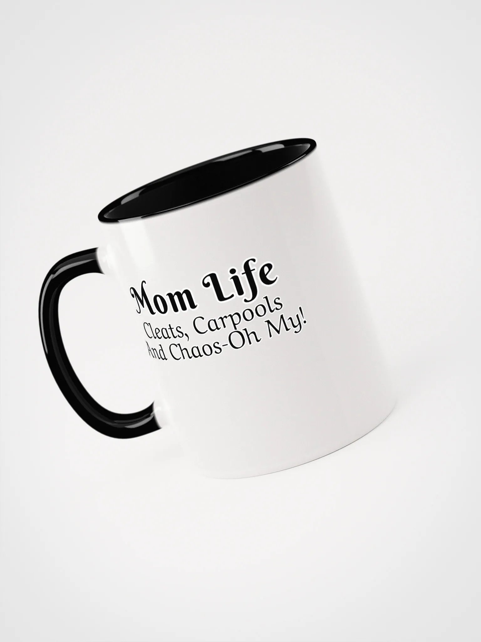 Mom Life - Cleats Carpools and Chaos-Oh My - Ceramic Mug with Color Inside product image (3)