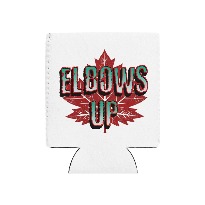 Elbows Up Maple Leaf Can Cooler product image (1)