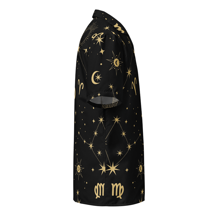 Celestial Zodiac Gold Print Hawaiian Shirt product image (4)