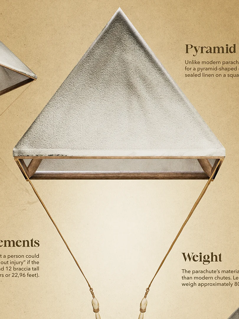 Leonardo da Vinci's Parachute (Unframed poster) product image (2)