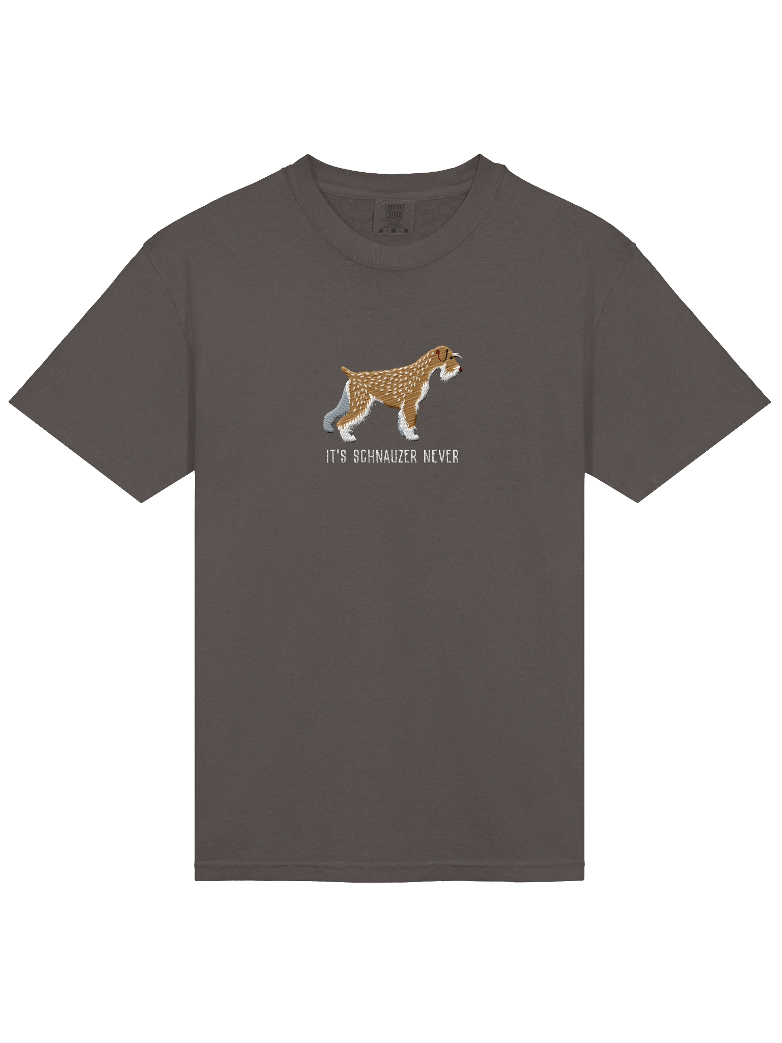 It's Schnauzer Never T-Shirt(Embroidered) of a Standard Schnauzer(Wheaten/Brown) product image (13)