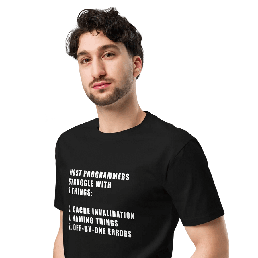 2 Hard Things in Computer Science Funny Programmers Unisex Premium T-Shirt product image (5)