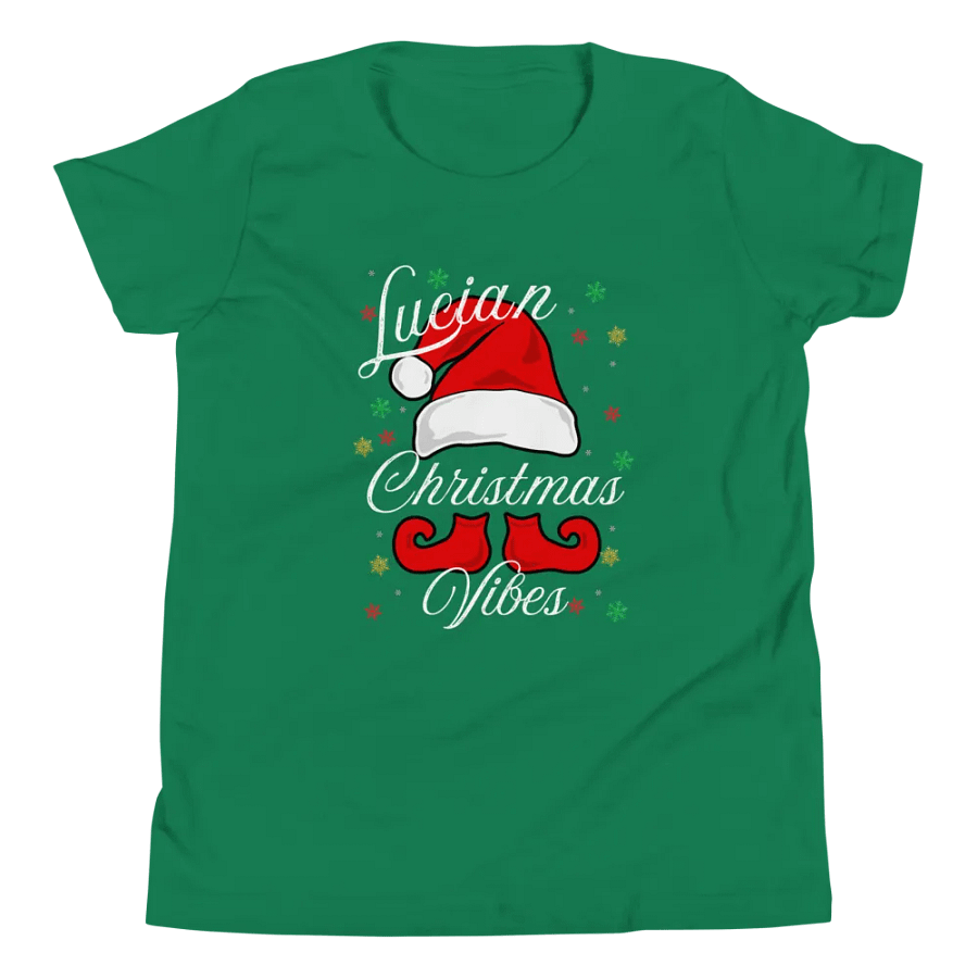Festive Santa Hat and Elf Shoes Youth T-Shirt product image (1)