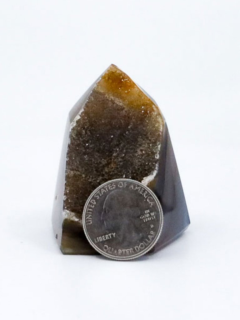 Natural Agate Geode Point with Druzy and Cut Base product image (4)