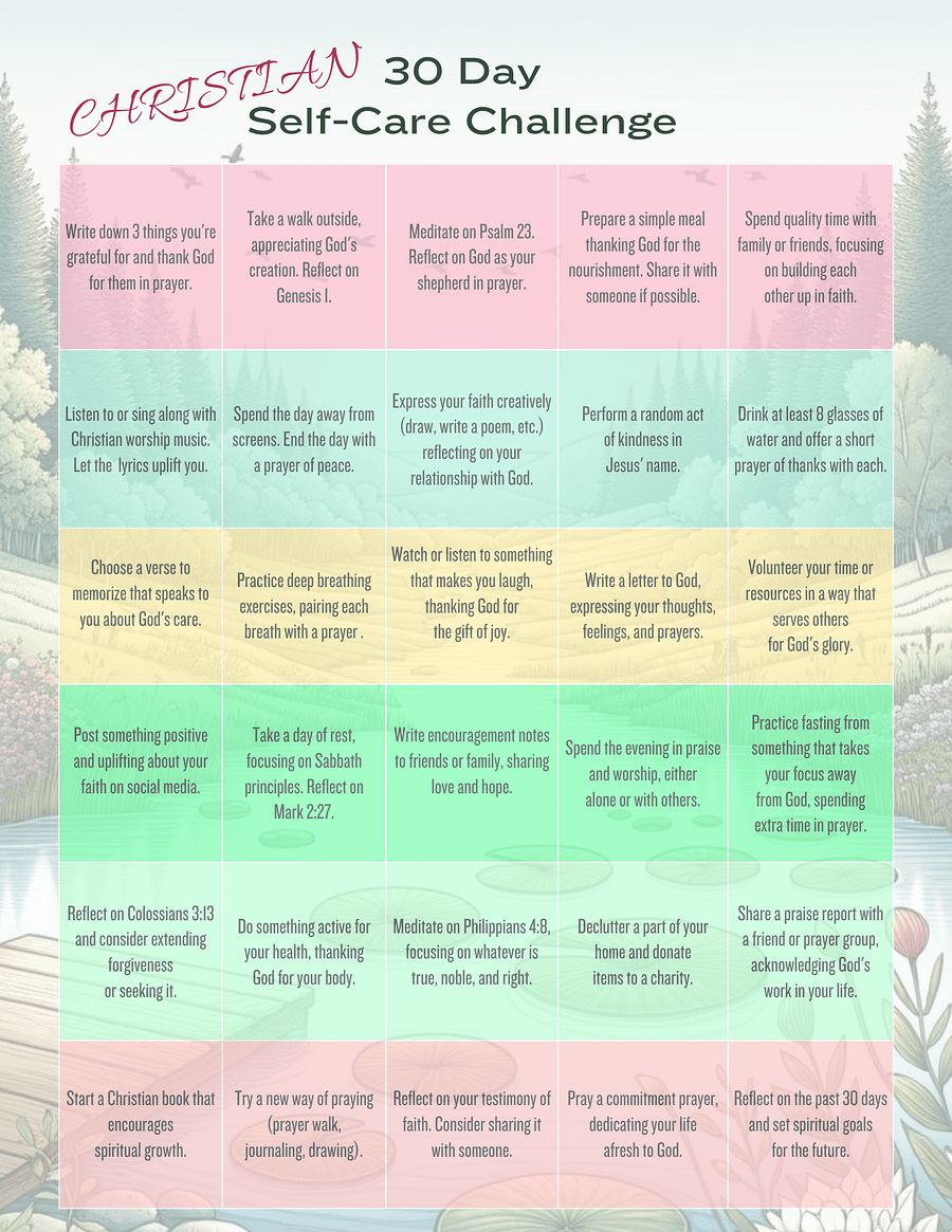 30 Day Christian Self-Care Challenge product image (1)