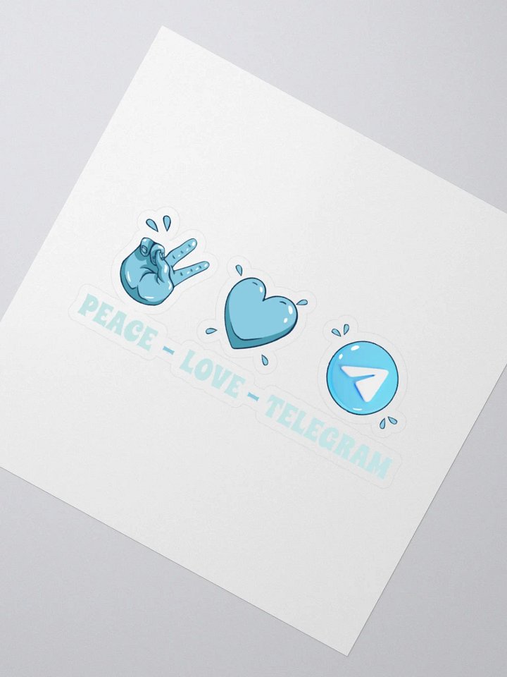 Pegatinas troqueladas Peace - Love - Telegram product image (5)