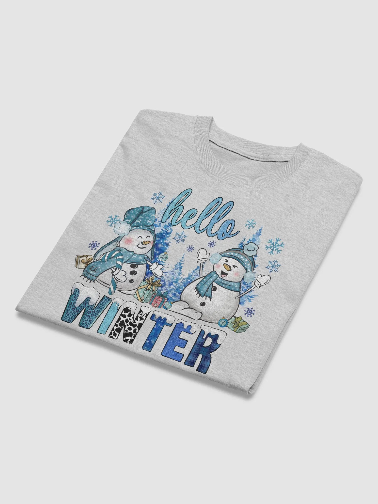 HELLO WINTER SNOWMAN T-SHIRT product image (44)