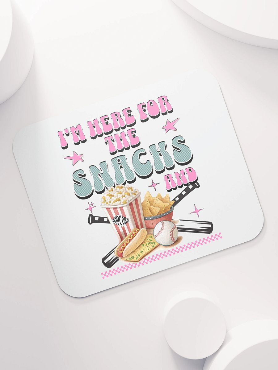 Im Here For The Snacks And Baseball Mouse Pad product image (5)