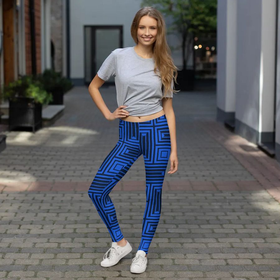 Symmetry Blue All-Over Leggings product image (7)