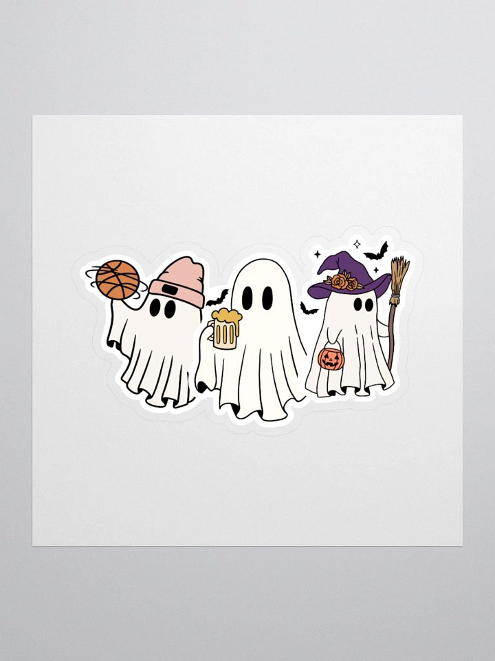 Spooky Ghost Squad Sticker – Fun Halloween Vibes product image (1)