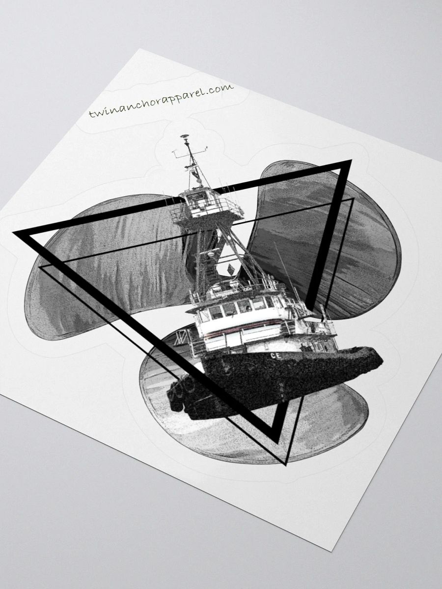 Three blade prop triangle Tug Kiss Cut Stickers product image (9)