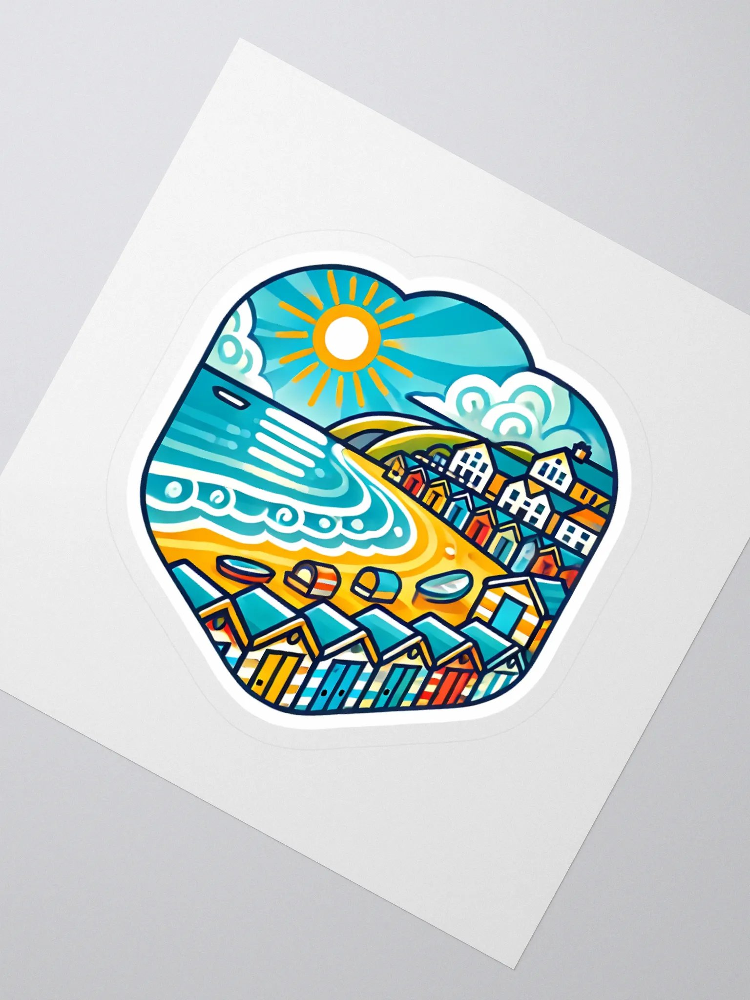 Sunset Coastline Kiss Cut Stickers product image (2)