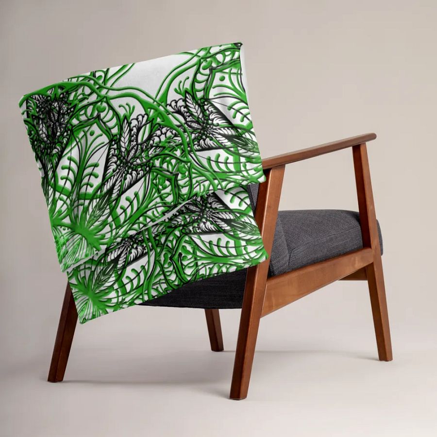 Verdant Kaleidoscope Throw Blanket product image (3)