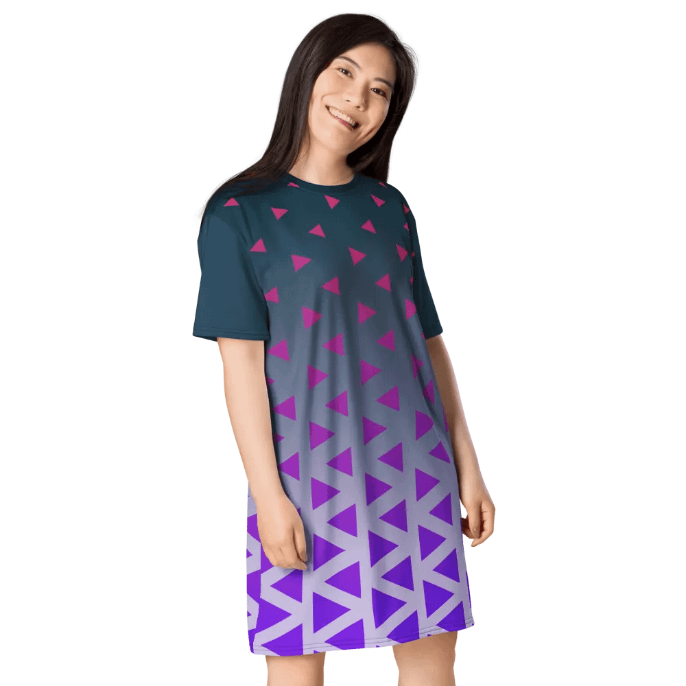Geometric Gradient All-Over T-Shirt Dress product image (5)