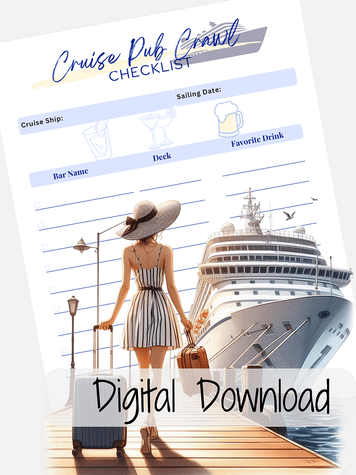 Pub Crawl Checklist – Sip, Stroll & Savor! 🍻 product image (1)