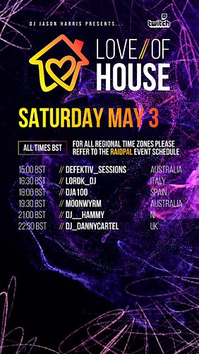 Lucky enough to be opening this quality party up for May 2025. Love of House, always a stellar lineup of house legends 🔥🔥🔥
#h...