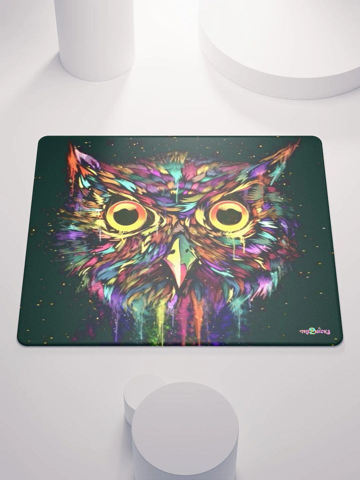 Drippy Owl Gaming Mouse Pad (Black) product image (2)