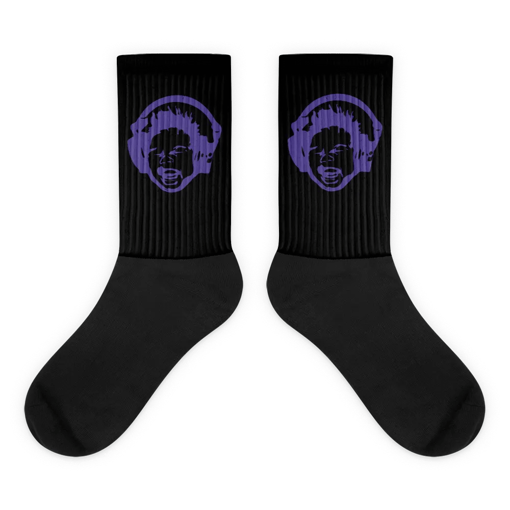 Screaming Baby Socks (Purple print) product image (2)