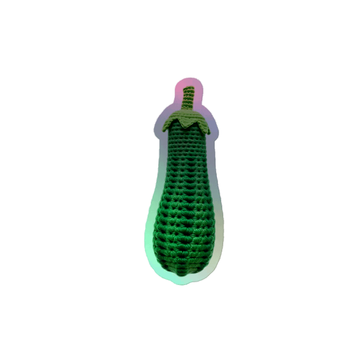 CozyAvocado Kiss-Cut Holographic Sticker Sheet Zuchini #1 product image (2)