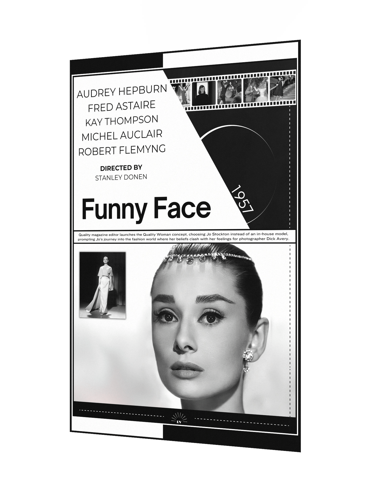 Funny Face with Audrey Hepburn and Fred Astaire 1957 | Movie Poster | 12x18 Wall Art product image (3)