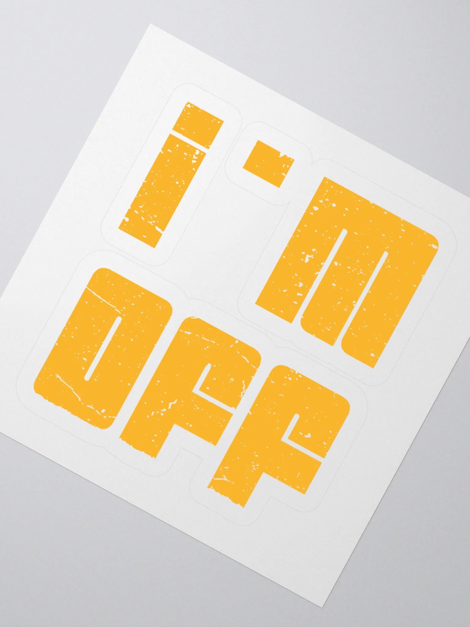 Bold 'i'm OFF' Kiss Cut Sticker product image (4)