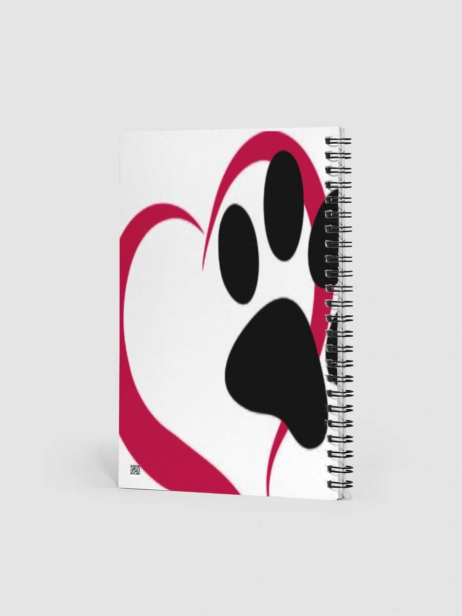 Paw Print Heart Spiral Notebook product image (2)