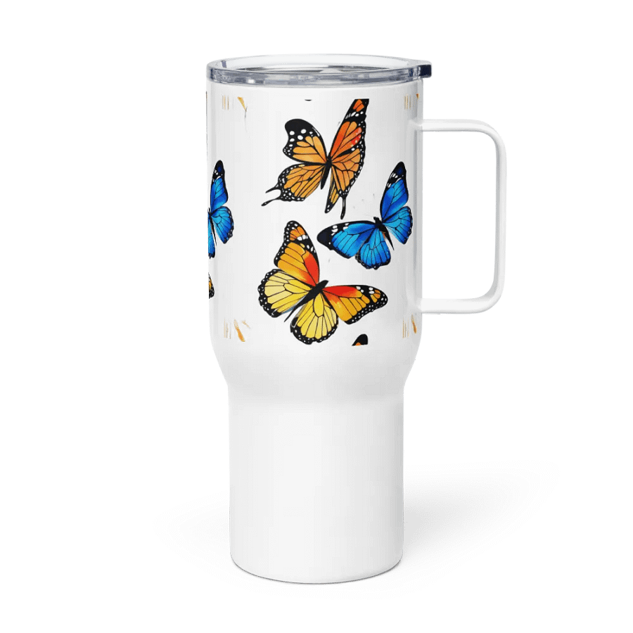 Stainless steel butterfly Travel Mug product image (3)