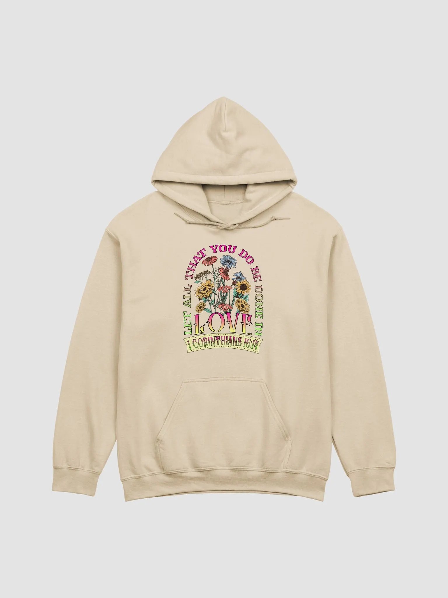 Let All That You Do Be Done In Love Blossoming Gildan Hoodie product image (19)