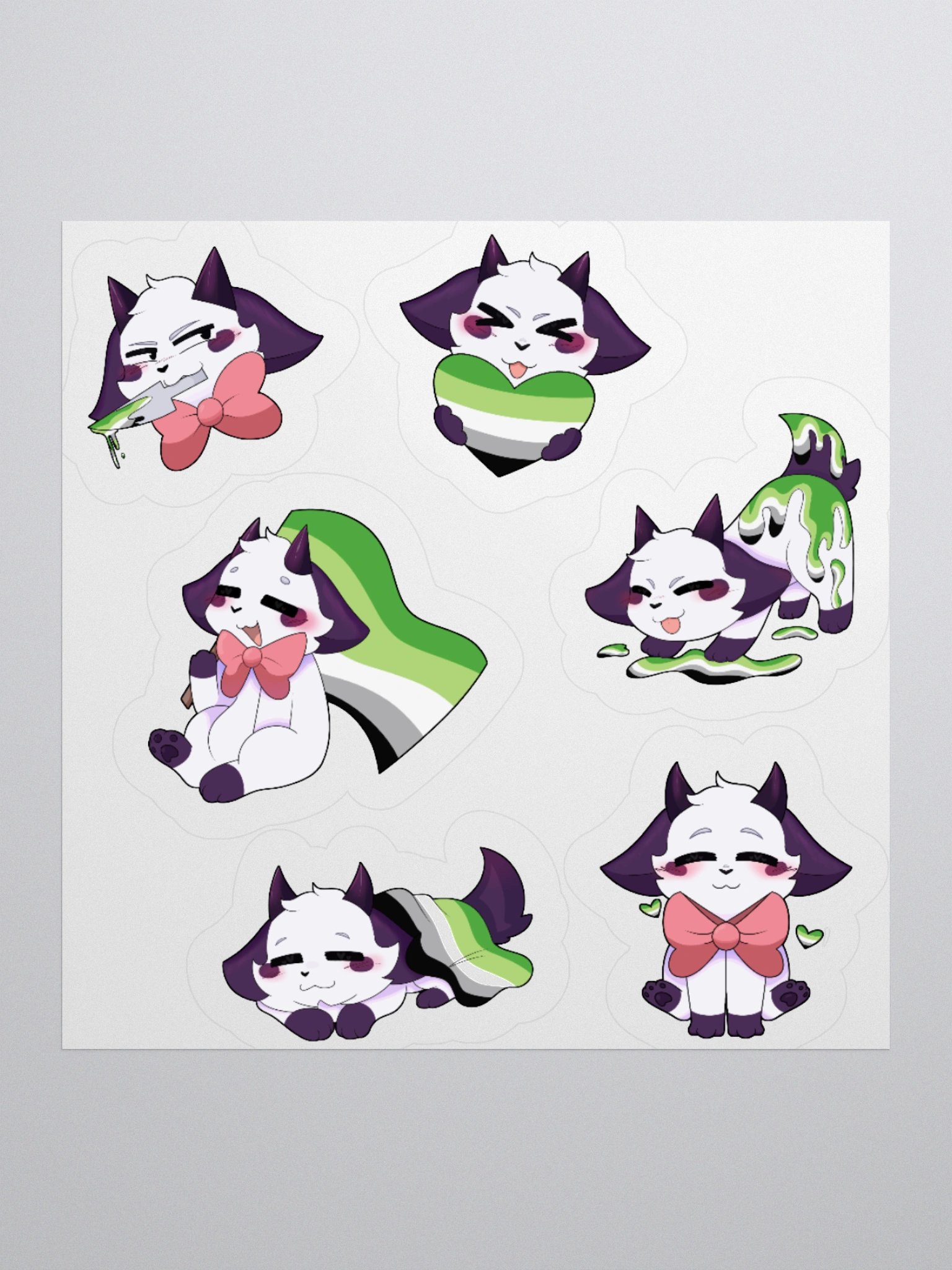 PRIDE/AROMANTIC Sticker sheet product image (1)