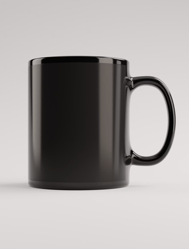 Glossy Black Mugs