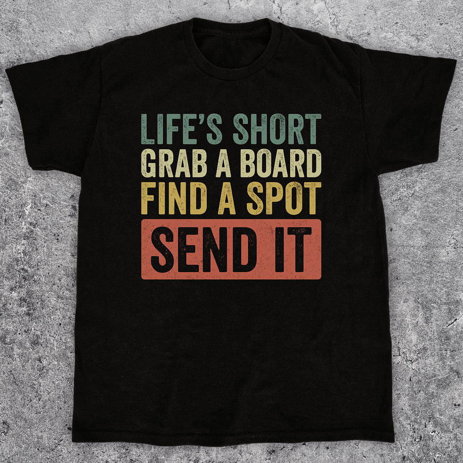 Life's short, Skateboarding t-shirt, Unisex product image (1)