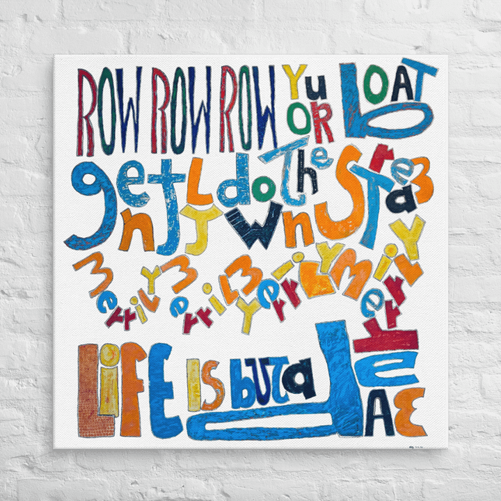 Row Row Row Your Boat on Canvas (37" x 37") product image (3)
