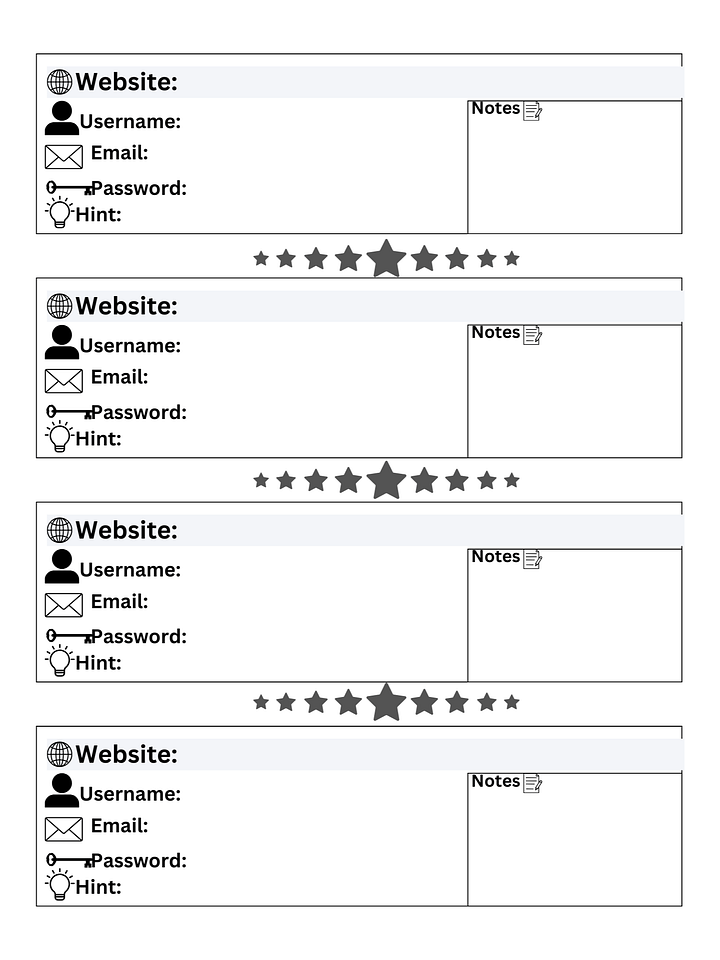 Password Tracker Journal" "Login Log: Secure Password Organizer" product image (1)