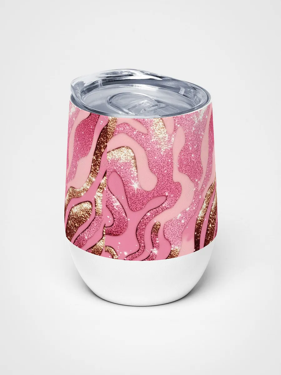 Stemless Glitter Pink Wine Tumbler Girls Trip Stainless Steel With Lid product image (5)