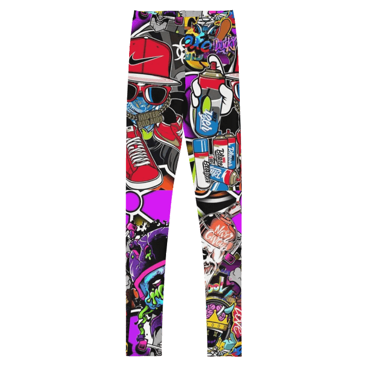 Kids Leggings – Graffiti Style Print for Urban & Trendy Fashion product image (2)