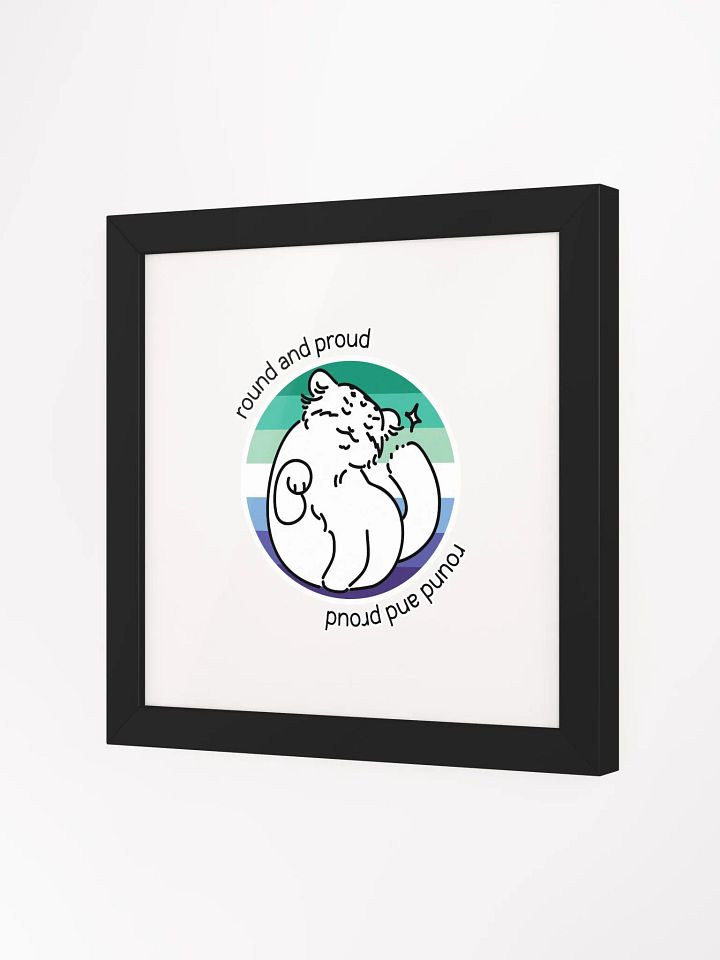 Round and Proud Manul Gay MLM Version - Framed Print product image (4)