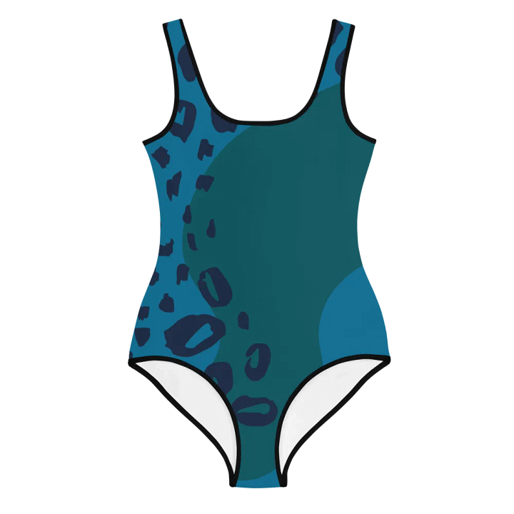 Teal Leopard Youth Swimsuit product image (1)