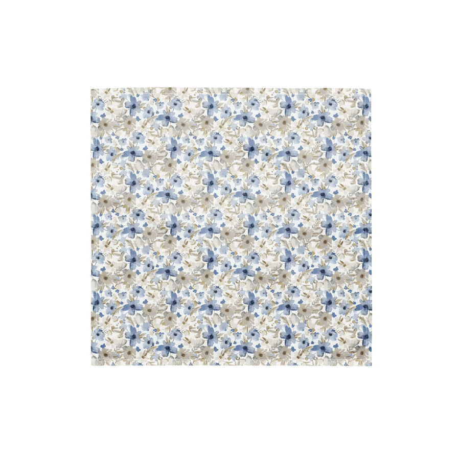 Blue grey Flowers Bandana product image (1)