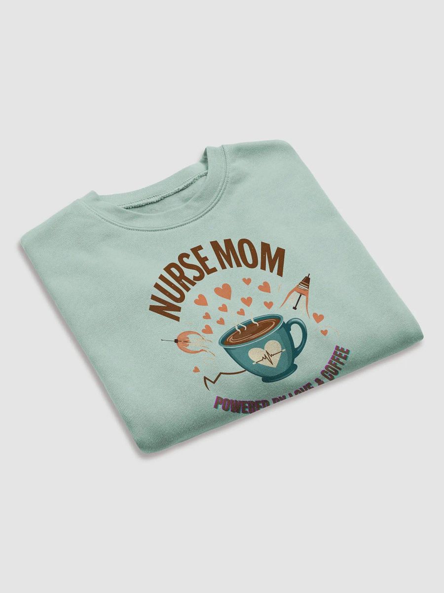 Heartbeat Nurse Mom, powered by coffee, Fleece Crop Sweatshirt product image (14)