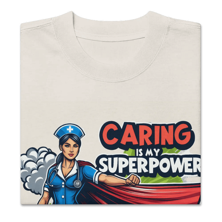 Superhero Nurse Oversized Faded T-Shirt product image (30)