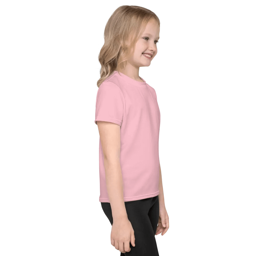 Kids Plain Color Pink T-Shirt product image (4)