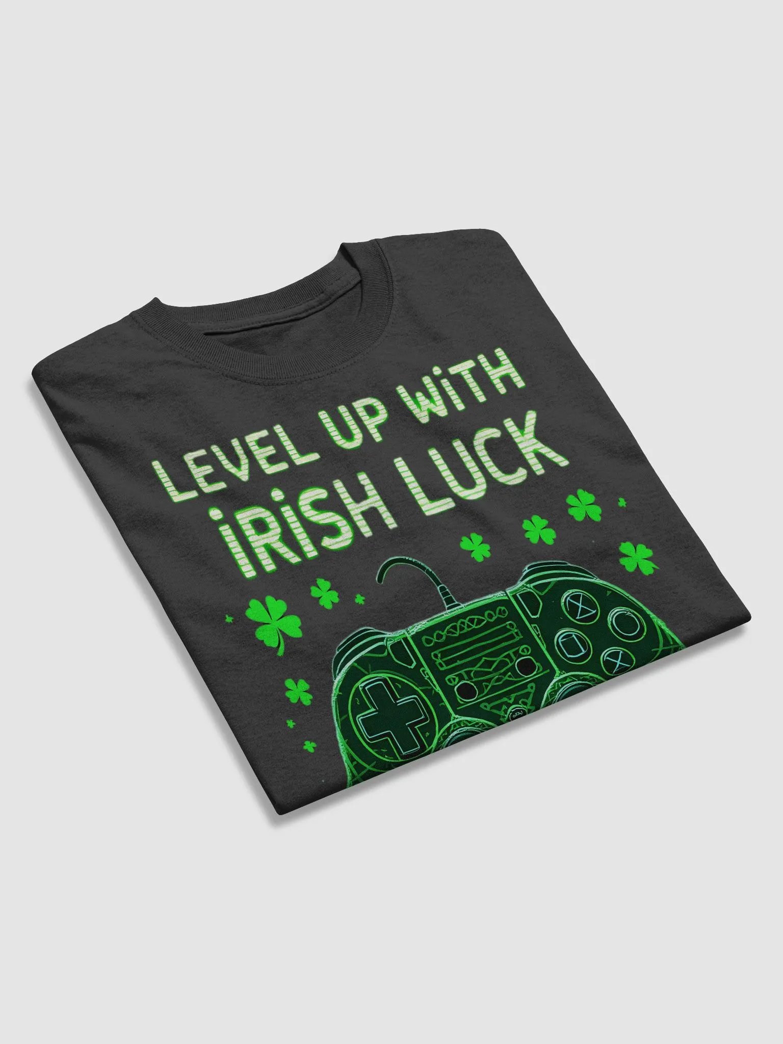 Level Up with Irish Luck | St. Patrick’s Day Gaming T-Shirt for Gamers product image (10)