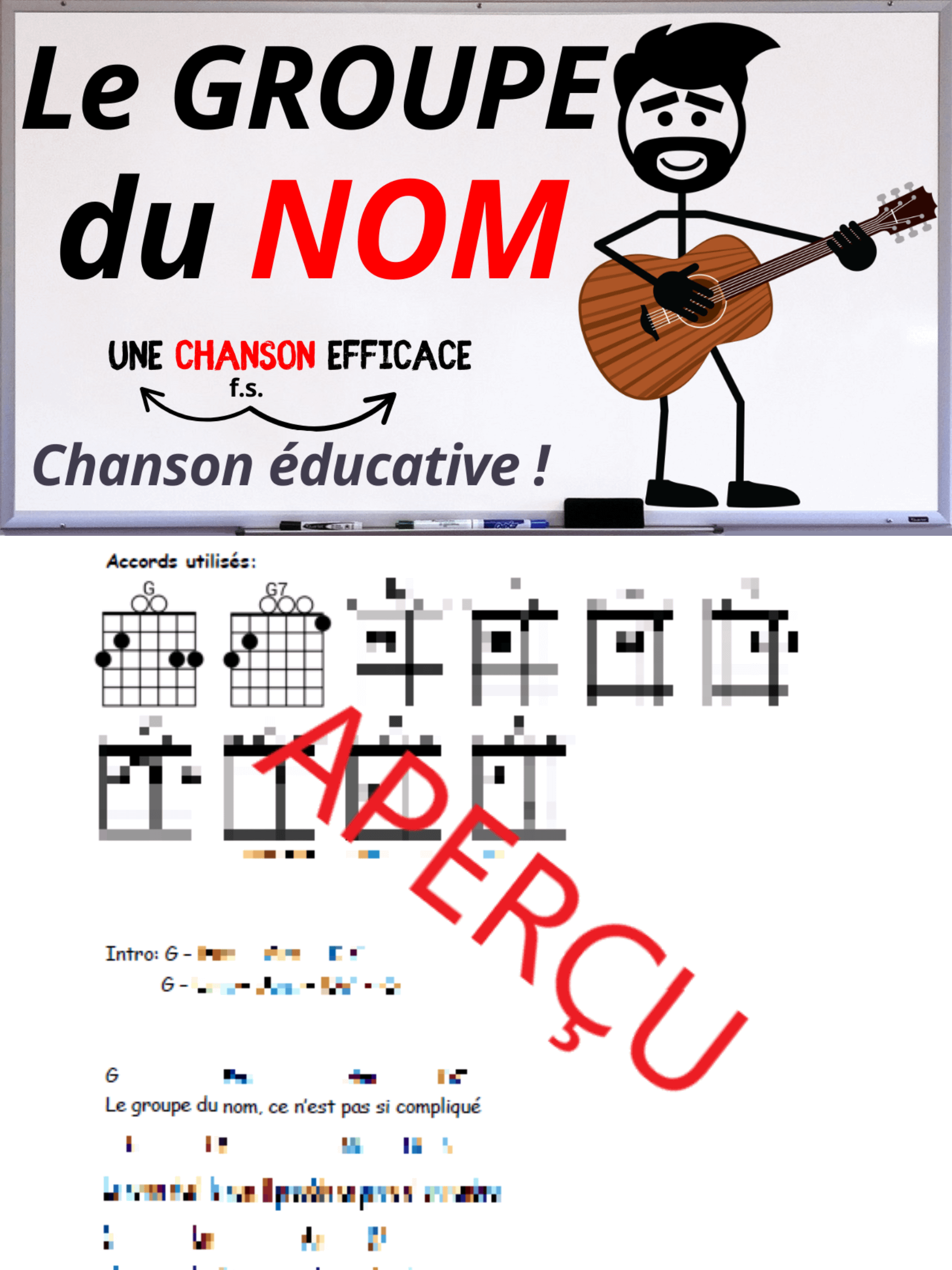 Le groupe du nom - Accords de guitare product image (1)