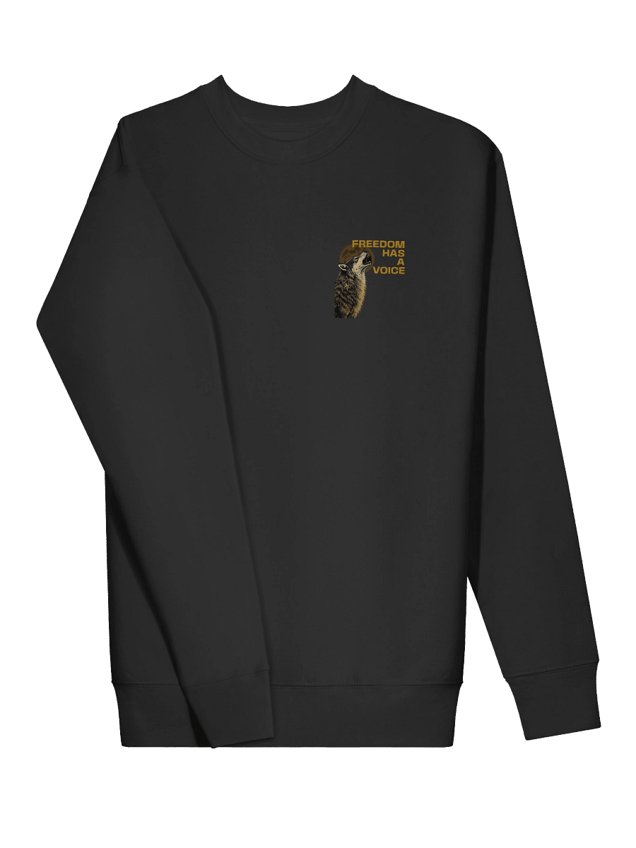 Freedom Has A Voice Howling Wolf - Premium Unisex Sweatshirt (Cotton Heritage – Modern Fit) product image (3)