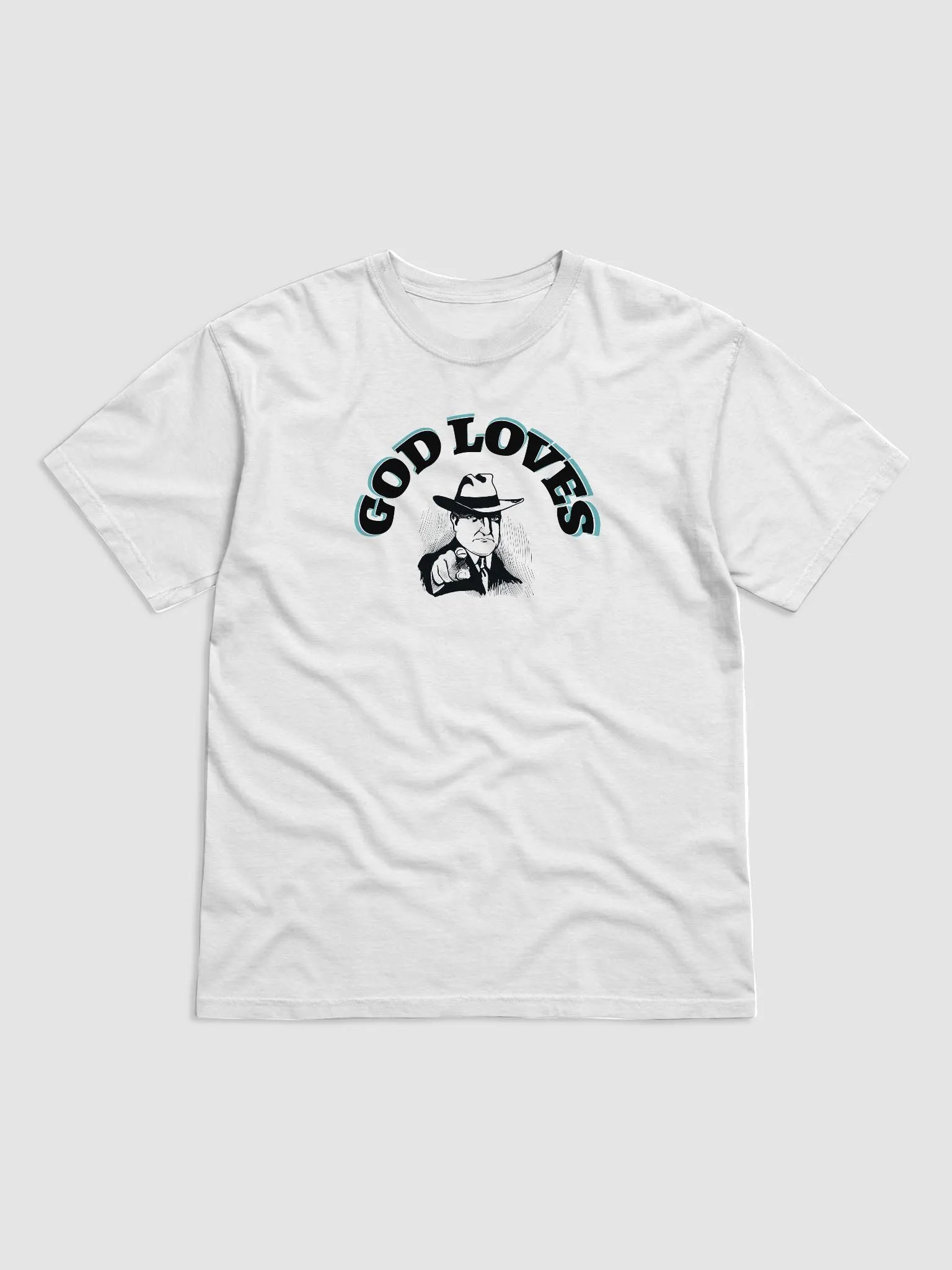 GOD LOVES YOU. Vintage Comfort: Heavyweight Cotton Tee product image (1)