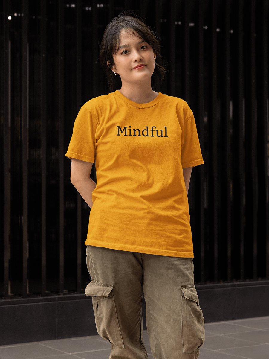 “Mindful” Upbeat Unisex Cotton T-Shirt product image (1)