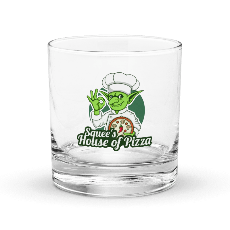 Squee’s House of Pizza Rocks Glass