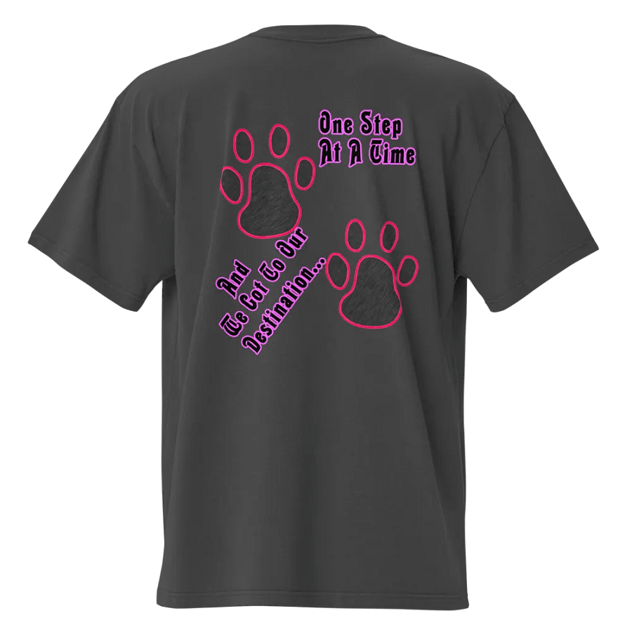 Glow Cat T-Shirt, Paw Print Tee, Inspirational Cat Shirt, Animal Lover Tee, Step by Step Shirt, Motivational Pet Tee product image (5)
