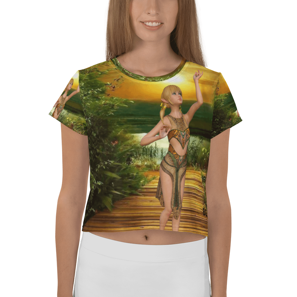 'Elven Stories - The Night of Your Return' All-Over Crop Tee product image (1)