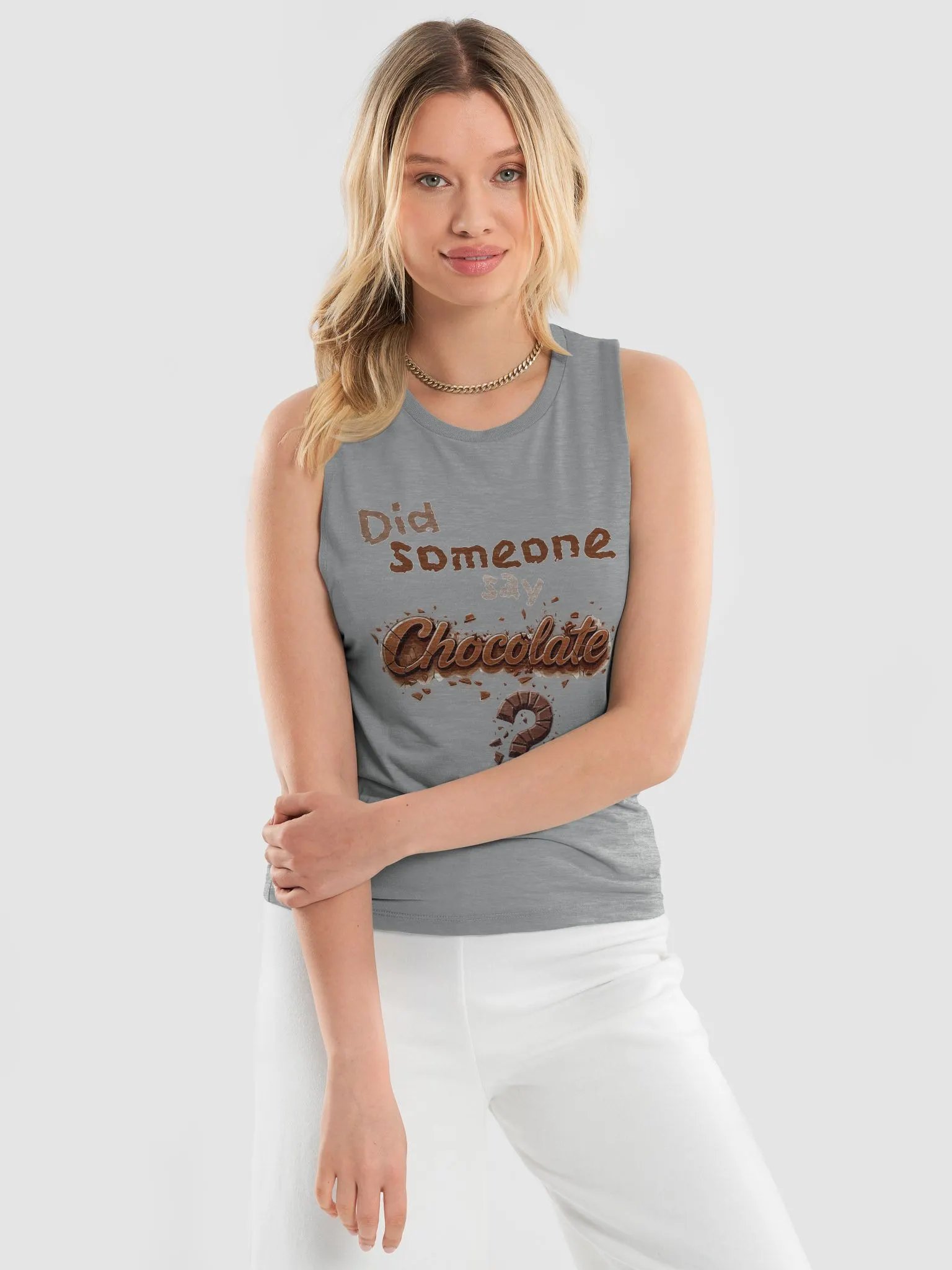 Did someone say Chocolate? Bella+Canvas Women's Flowy Muscle Tank product image (15)